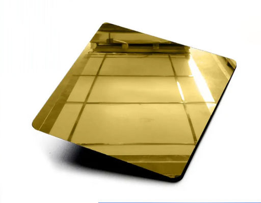 Placas de acero inoxidable de oro 304 SS Hojas decorativas Superficie del espejo