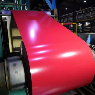 Color rojo PPGI PPGL DX51D bobina de hierro galvanizado pre-pintado