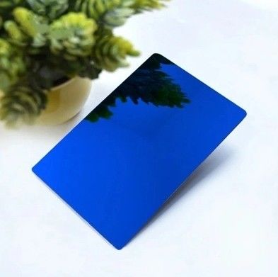 Placas de acero inoxidable azul decorativo de hoja cepillado línea de cabello satinada vibración arena estallada