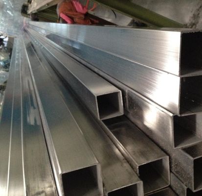 ASTM A312 201 Saldado SS tubo cuadrado HL Superficie 6m longitud